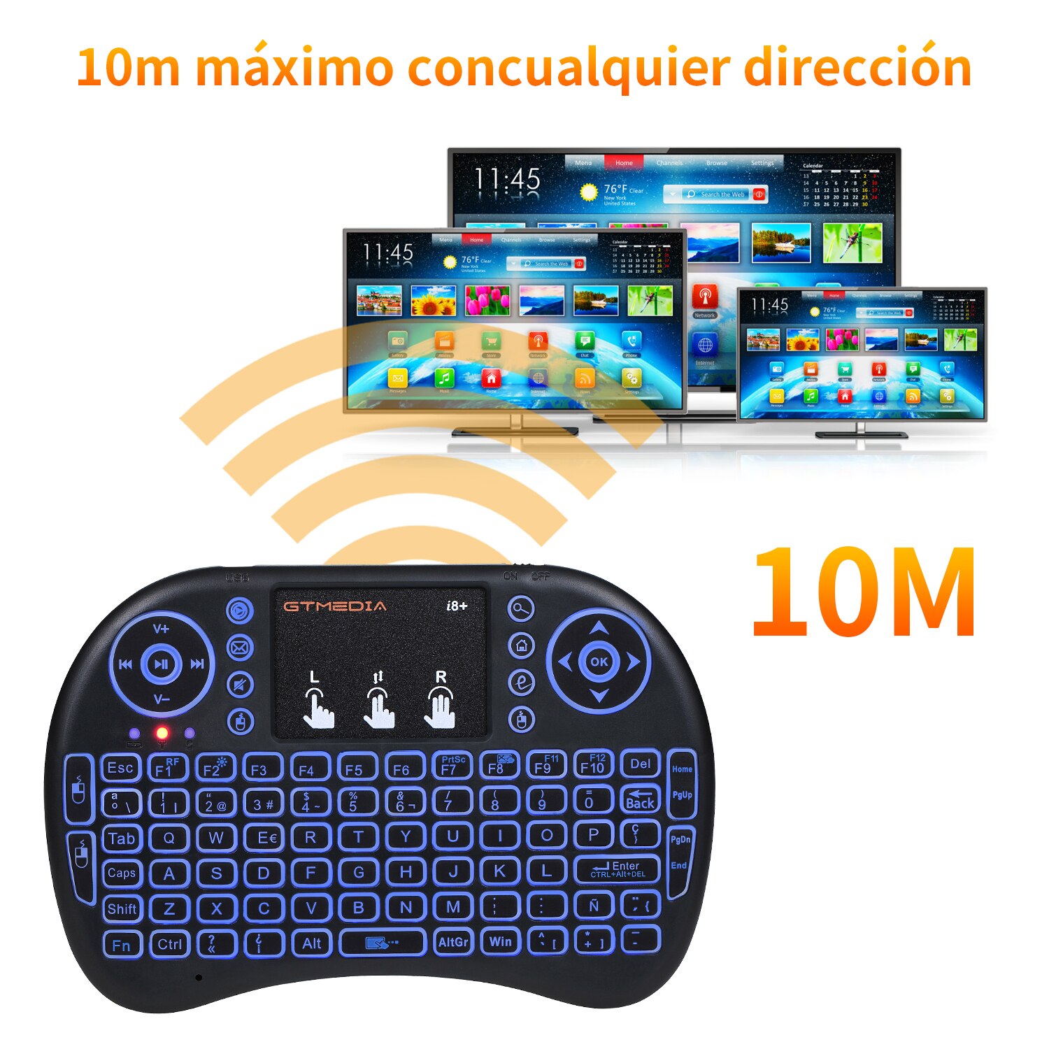 GTmedia Handheld i8 Mini Wireless Keyboard 2.4GHz Russian English Language Air Mouse With Touchpad for Laptop Android TV Box PC