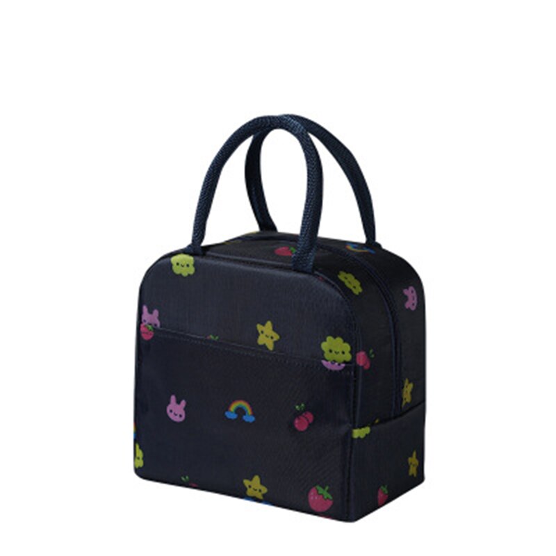 Draagbare Lunch Tassen Voor Vrouwen Handtassen Ice Cooler Picknick Zakken Geïsoleerde Thermische Lunch Box Pouch Kinderen School Voedsel Opbergtas: Cartoon