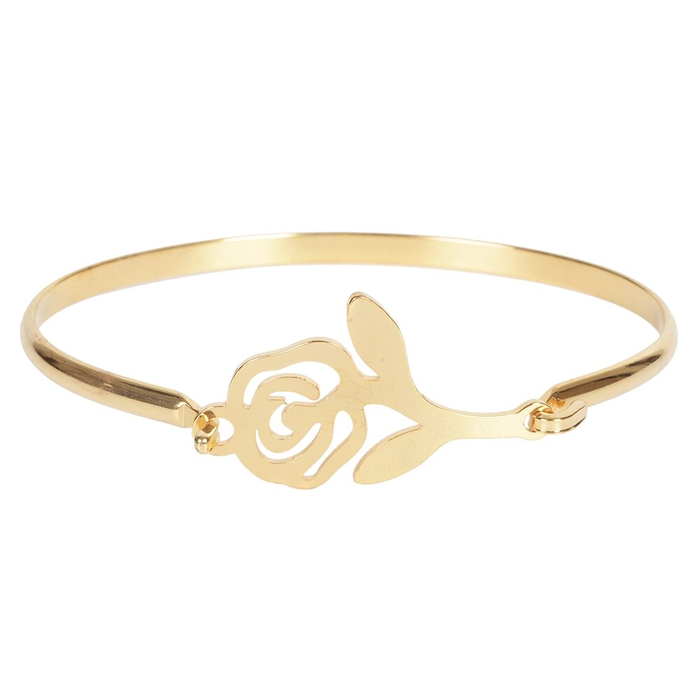 Gouden, zilveren, roestvrijstalen infinity armband met kroon, handbloem, muziek, liefde, punk, dames, vrouwelijke armband, sieraden