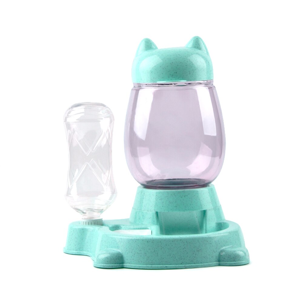Pet Feeder Two In One Large Capacity Cat Dog Food Bowl Food Storage Bucket Pet Feeding Dogs Cats Food Dispenser Bowl: A