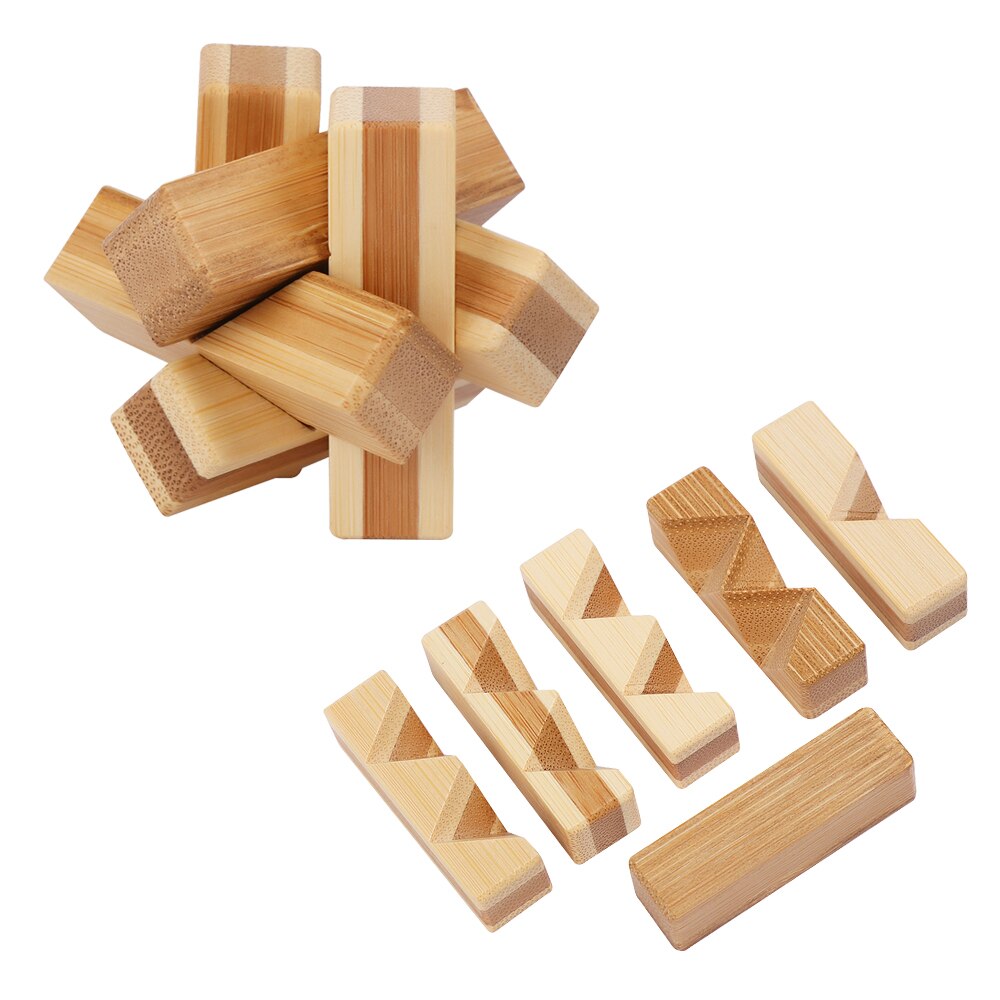 IQ Rompicapo Kong Ming Blocco Lu Ban Blocco 3D di Legno Interlocking Burr Puzzle Giocattolo Gioco Per Adulti Bambini