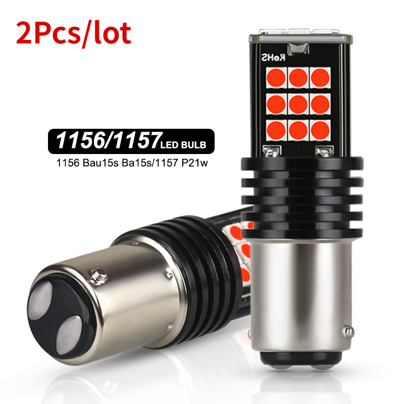 Py21w-bombilla Led Ba15s P21w 1156 Bau15s, 3030SMD, Canbus 1157, Bay15d, P21/5w, luz roja trasera de freno para coche