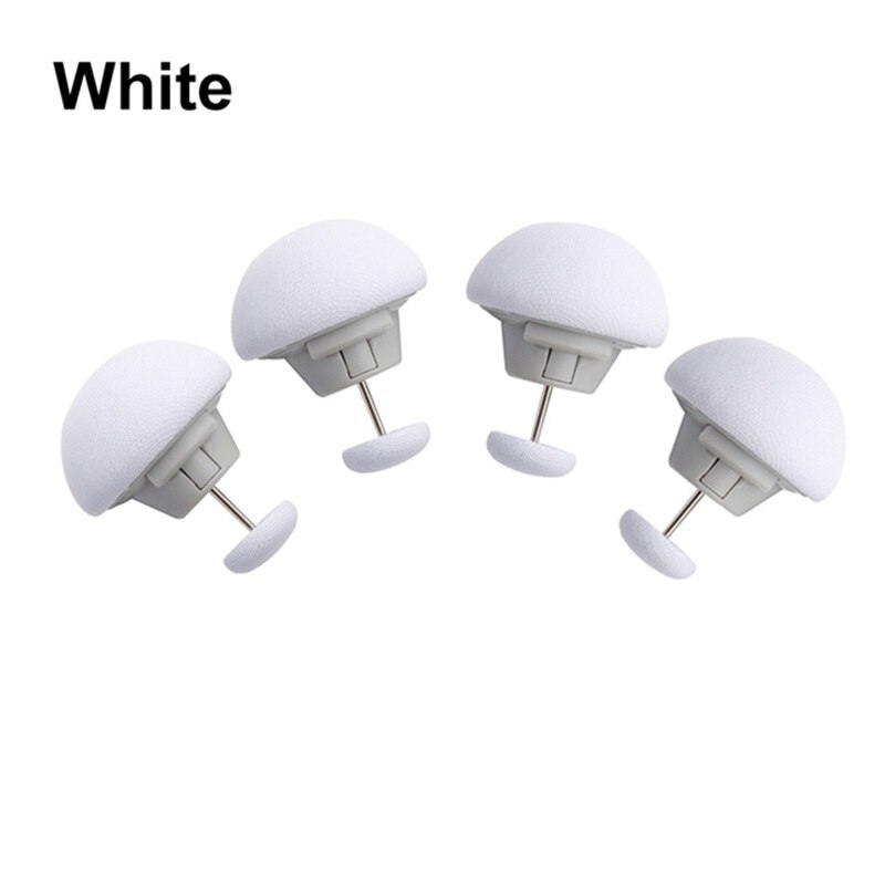 4PCS Quilt Holder Clips for bed sheet Cotton Non-slip Mushroom Quilt Blanket Clip Blankets Cover fixing Clip Heart-shaped: White mushroom