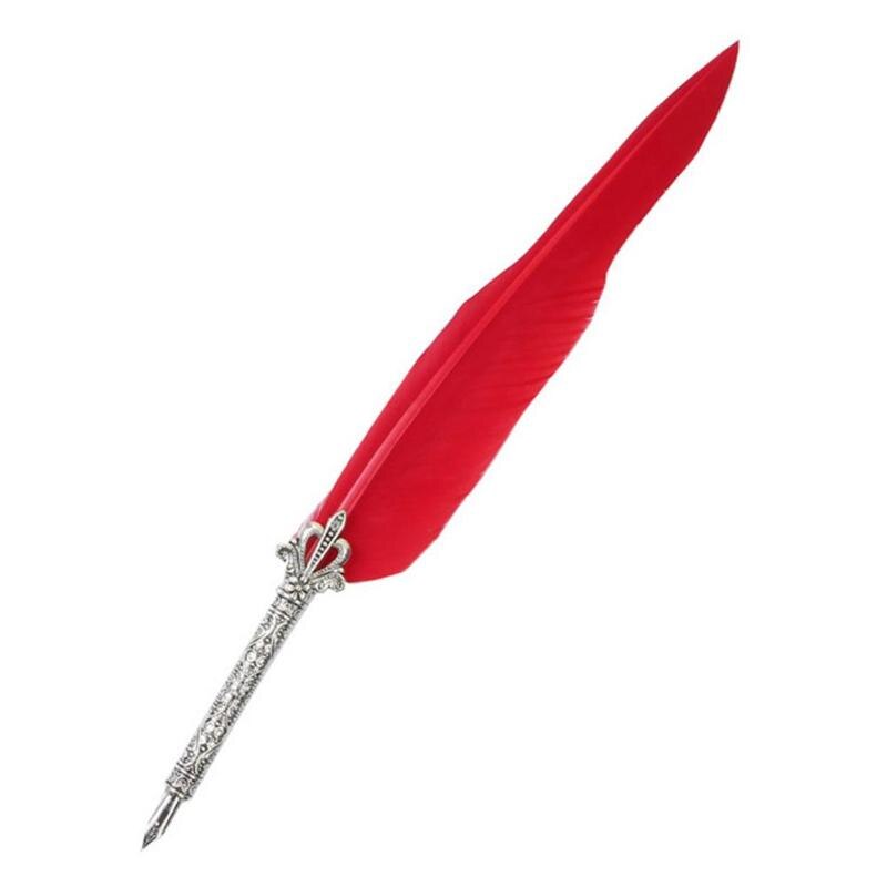 Retro Vintage Kalligrafie Veer Dip Pen Schrijven Inkt Set Quill Handtekening Pen Vulpennen Briefpapier Geschenkdoos Bruiloft Verjaardag