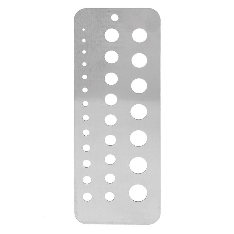 29 fraktionerad storlek borr gauge rostfri mall borr gage för 1/16 to 1/2 by 64 ths borrar
