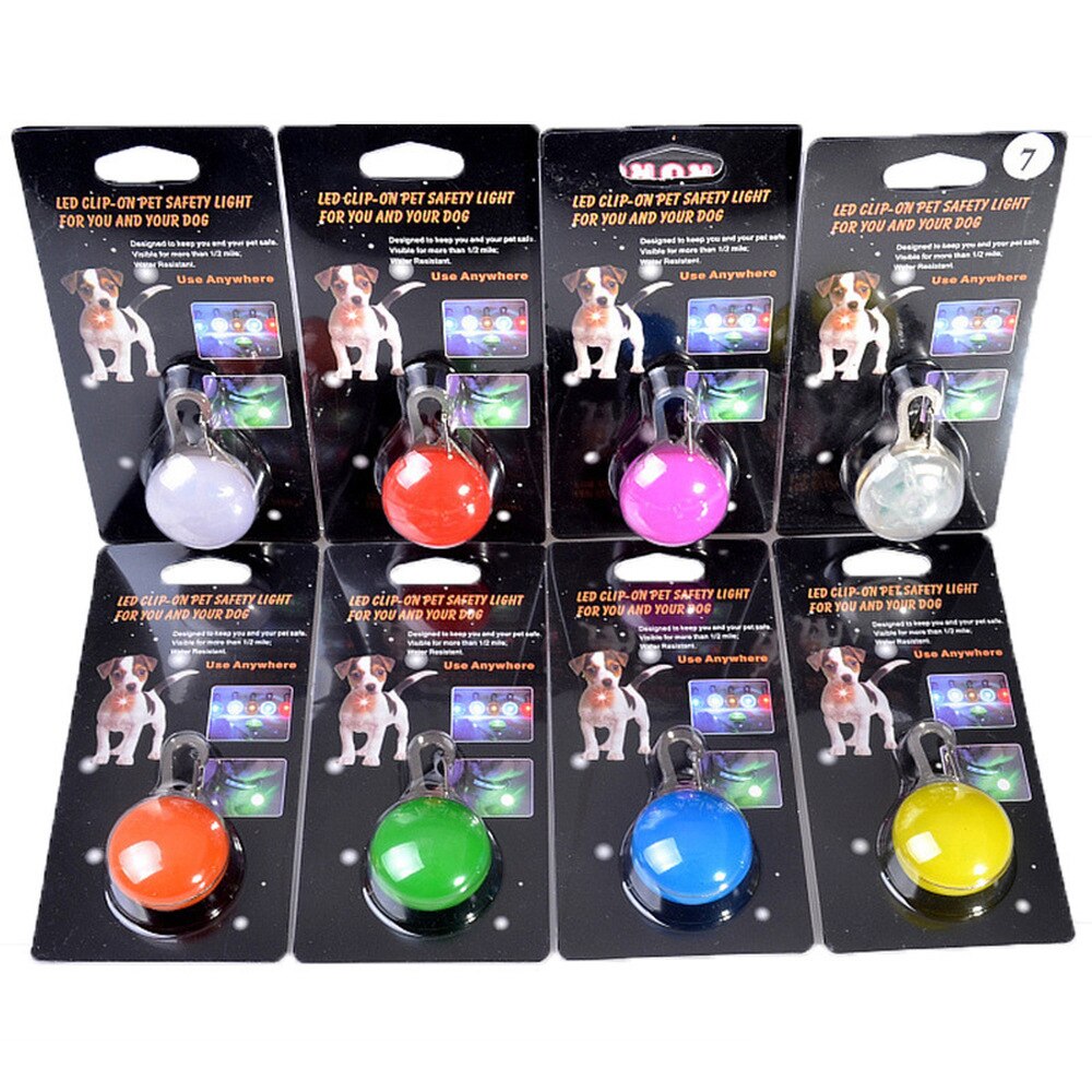 Collar LED para perro, colgante de luz nocturna para mascotas, colgante luminoso de seguridad, suministros para mascotas, accesorios para perros