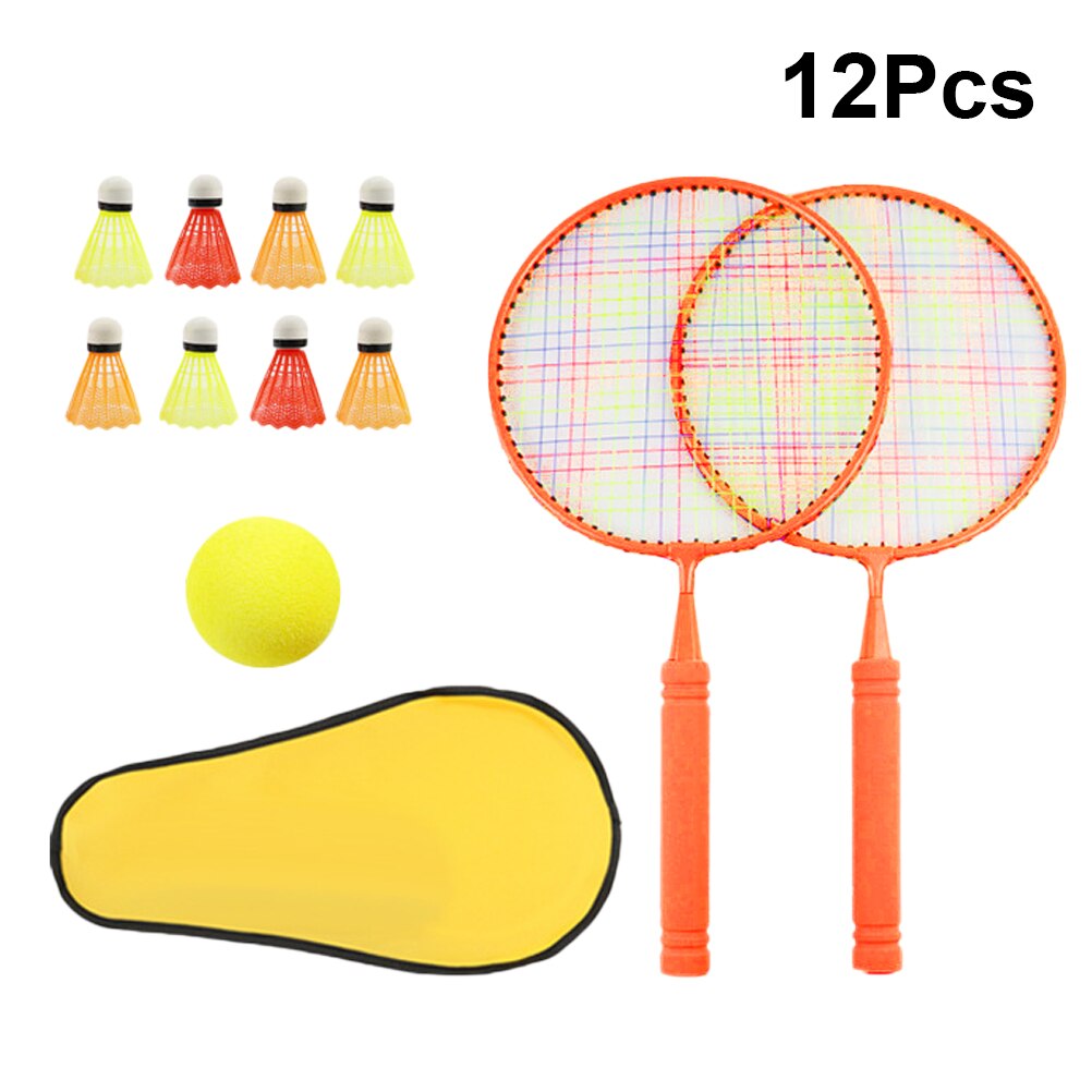 1 lot de raquettes de Badminton enfants Badminton outil d'entraînement Parent-enfant raquettes interactives pastèque rouge