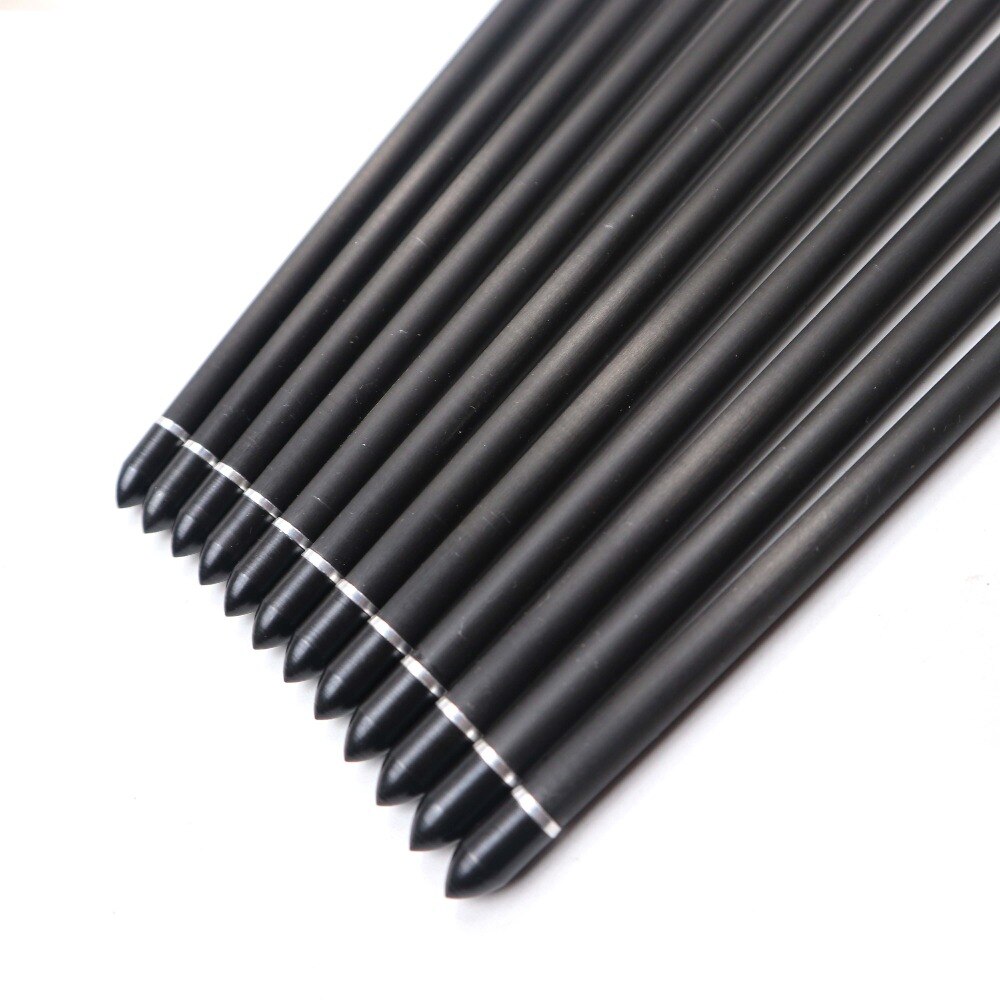 6/12Pc 30 Inches Pure Carbon Pijl Wervelkolom 500 Id 6.2 Mm Met 3 Inch Vantec Veer +-0.003 Rechtheid Blauw Wit