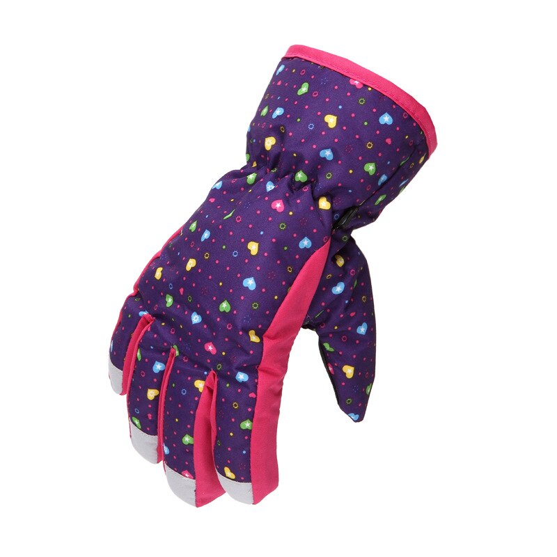 Enfants garçons et filles hiver coupe-vent sport Style gants floraux enfants respirant bébé gants ski snowboard gants