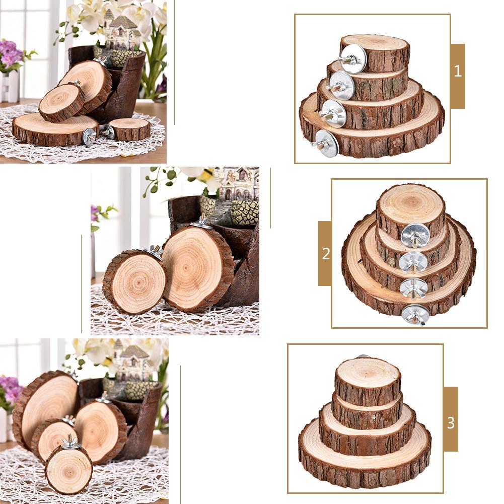 Tabla de troncos de madera Natural para hámster, plataforma de madera para Chinchilla, conejillo de indias, ardilla, Totoro, loro, para saltar, suministros de juguetes para mascotas pequeñas