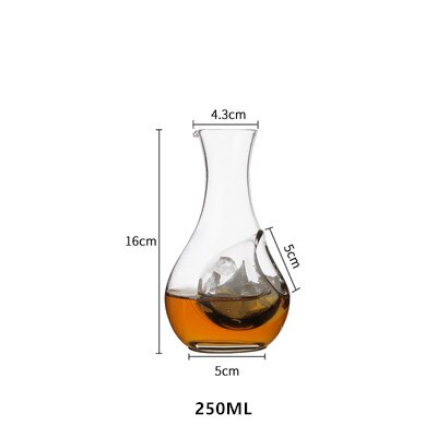 Japansk kristall sake glas iskanna hamster boet vin behållare kylrum vin pourers karaff set vinflaska tummehål: Klar vinpanna 250ml