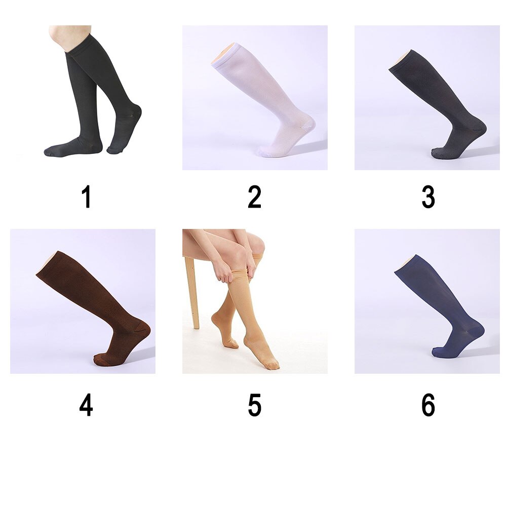 Unisex Compression Stockings Pressure Nylon Varicose Vein Stocking knee high Leg Support Stretch Pressure Circulation stock