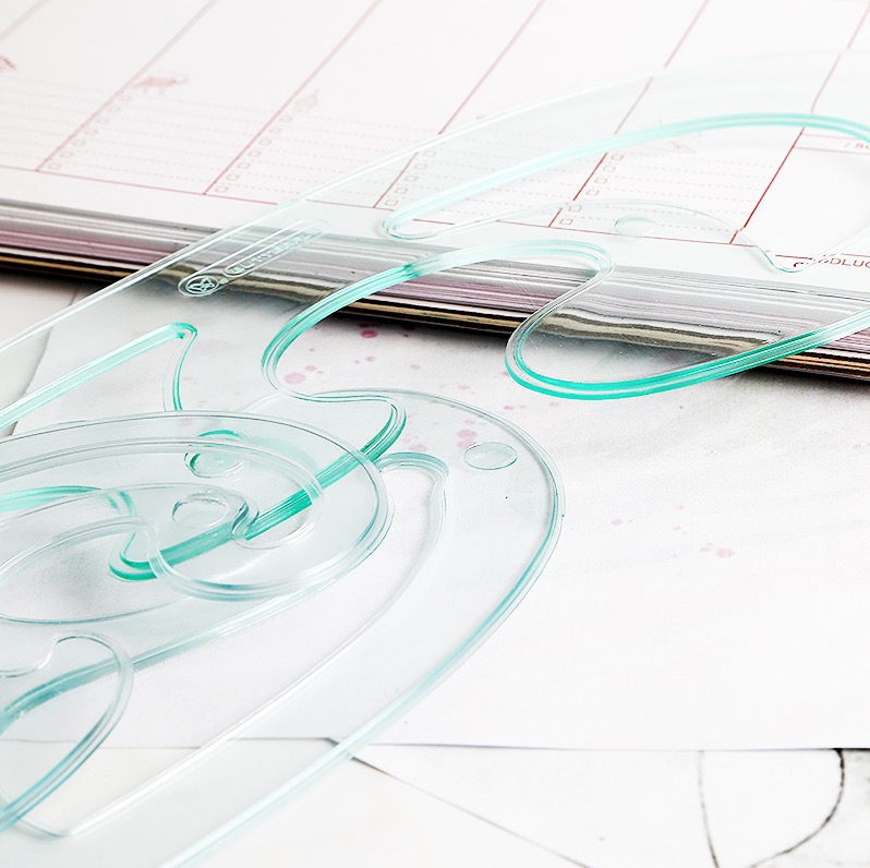 Cloud Ruler French Curve Rulers Cloud Shape Drawing Tool Curve Template for Art (3 Pieces/Set)