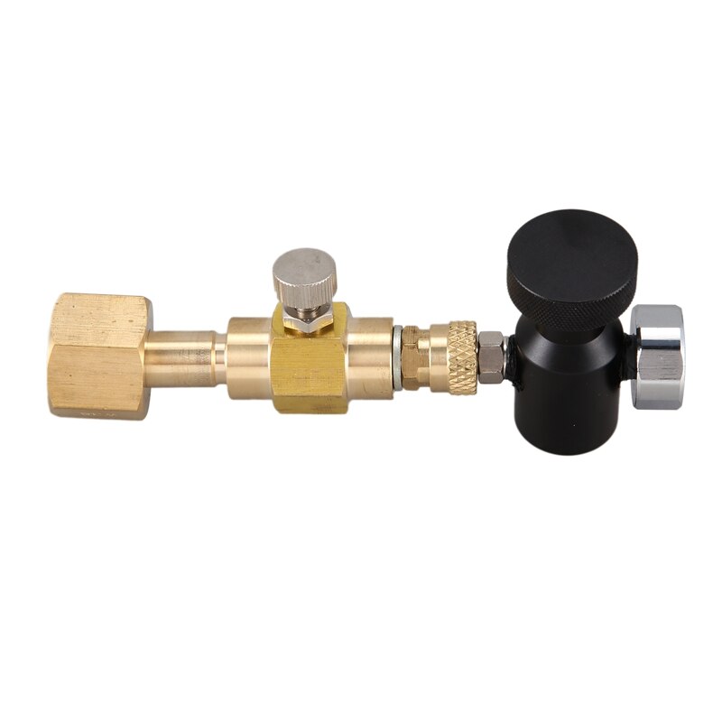 JEYL CO2 Carbonator Cylinder Tank Refill Adapter Adaptor Filling Station Co2 Cylinder Refill Adapter W21.8 EU Gauge