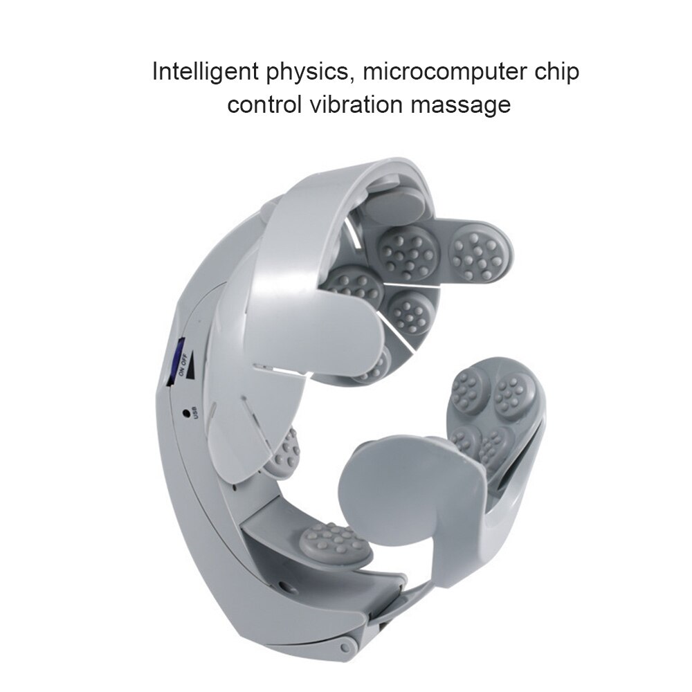 Massaggiatore elettrico ricaricabile intelligente Relax massaggio casco massaggiatore alleviare la pressione migliorare lo strumento di memoria