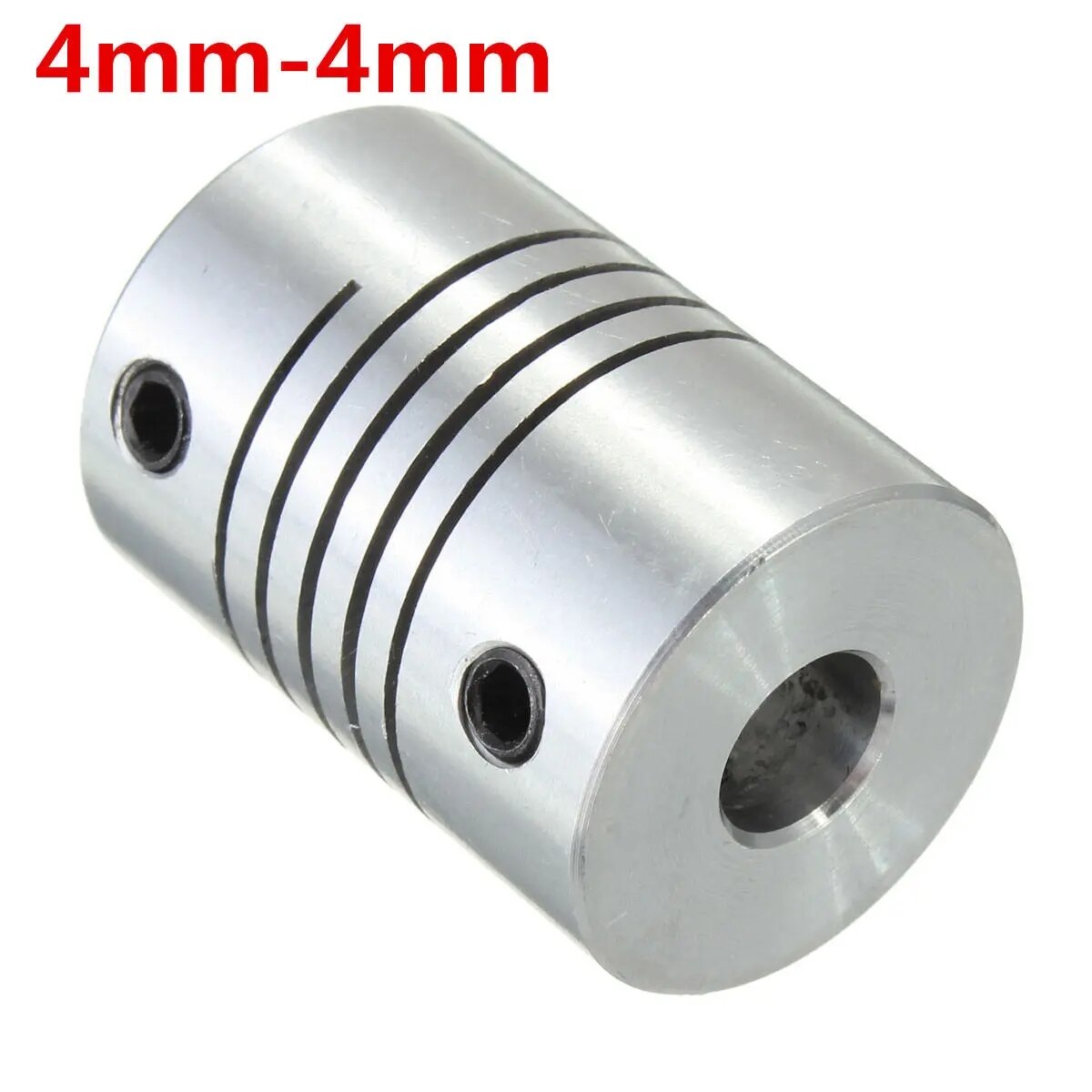 Justinlau Flexibele Askoppeling ID3/4/5/6/6.35/8Mm X OD19mm X L25mm Cnc Stappenmotor Koppeling Connector: 4mm-4mm