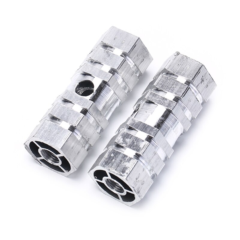 2pcs Bicycle Bike Pedals Axles Aluminum Alloy Stunt Foot Pegs Pedal for Bicycle Cycling Bike Parts 5 Colors: Silver