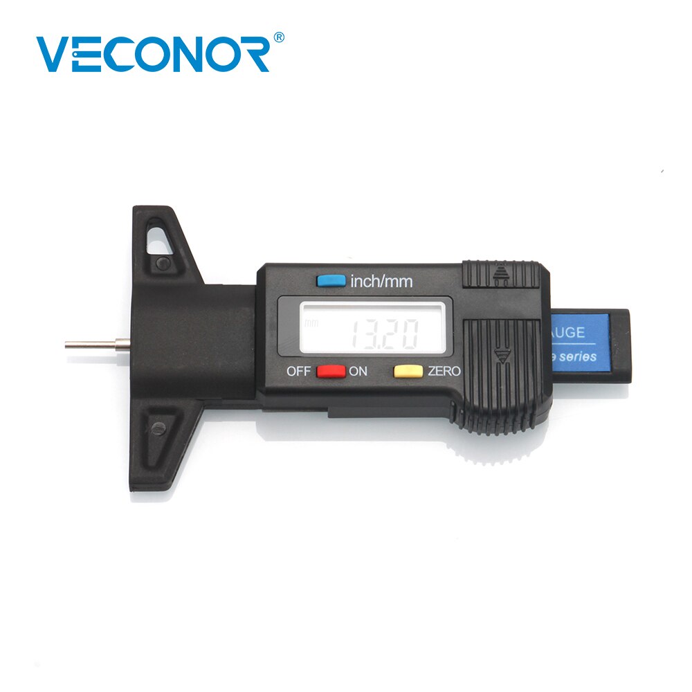 Digital Tread Depth Gauge Measuring Tool With LCD Display Tester Meter For Thread Depth Thickness Detection Inspection Tools