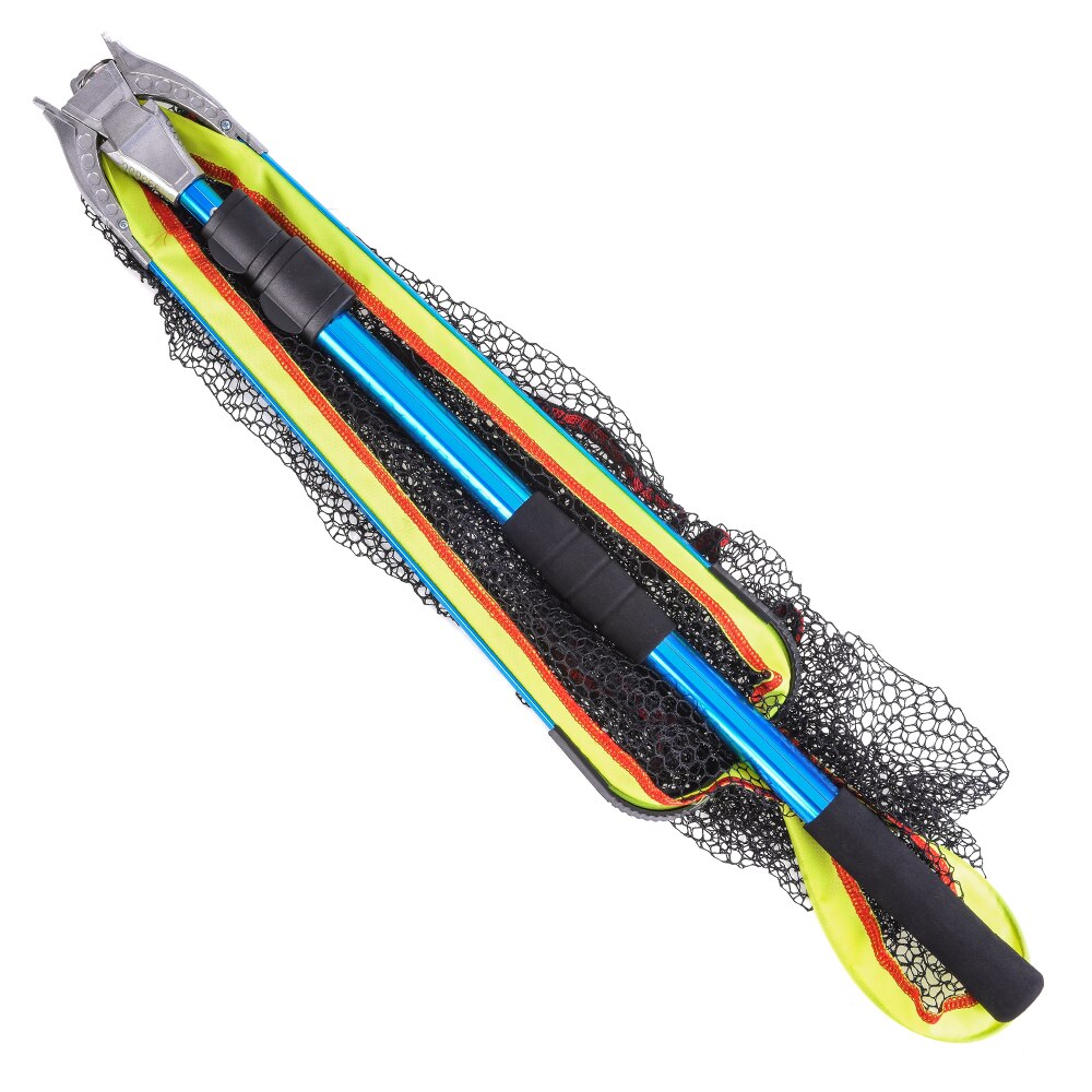 LEO 200cm / 79 Inch Telescopic Aluminum Fishing Landing Net Fish Net with Extending Telescoping Pole Handle Carp Fishing Tackle