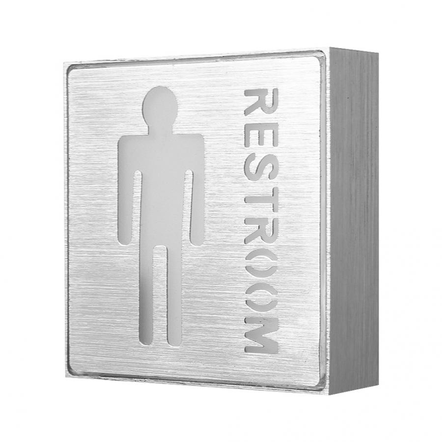Aluminium led indikator sikkerhedsvejledning mand mand toilet toilet symbol 85-265v led toilet tegn