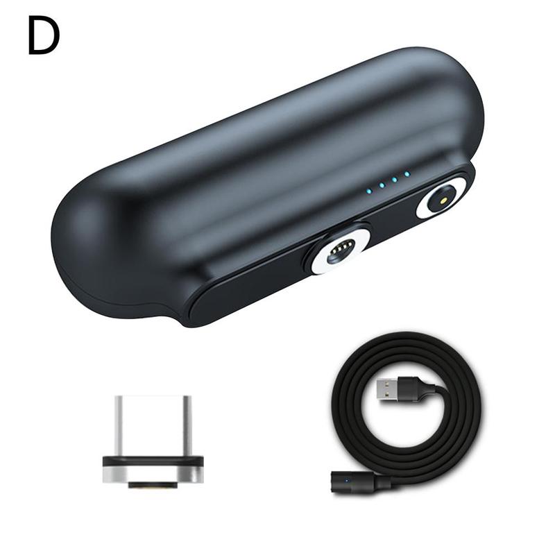 Mini Power Bank Portable For 12 13 Series Wireless Charging External Battery Pack Mobile Phone For W5m2: Type C black