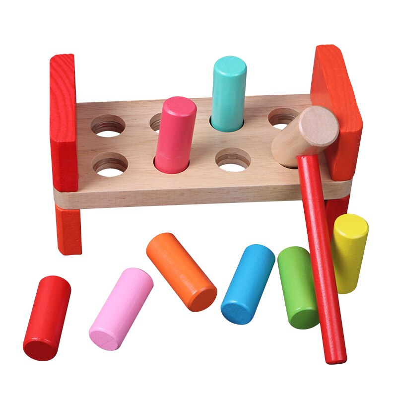 Baby Speelgoed Houten Klassieke Speelgoed Lawaaimaker Hand Hameren Bal Kids Kinderen Houten Speelgoed