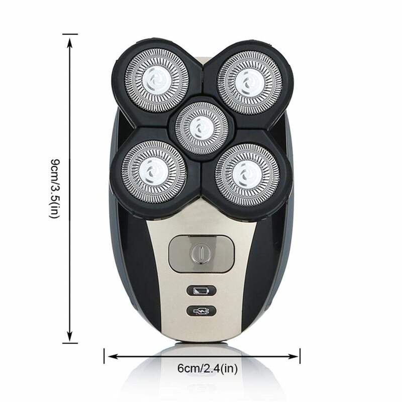 5 In 1 Bald Head Scheerapparaat Elektrisch Scheerapparaat Scheerapparaat Voor Mannen Cordless Waterdicht Heren Scheerapparaat Usb Oplaadbare Grooming Kit Met neus