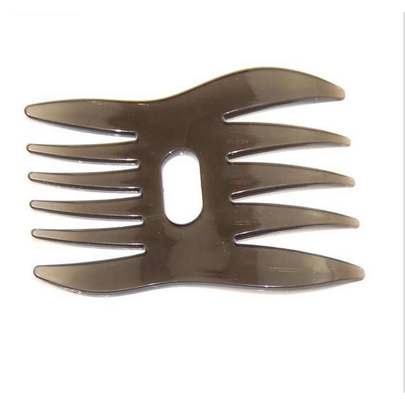 1 pièces poignée poignée grande dent démêlant cheveux bouclés peigne tête arrière style barbe huile peigne hommes coiffure Large dents peigne: Gray 05