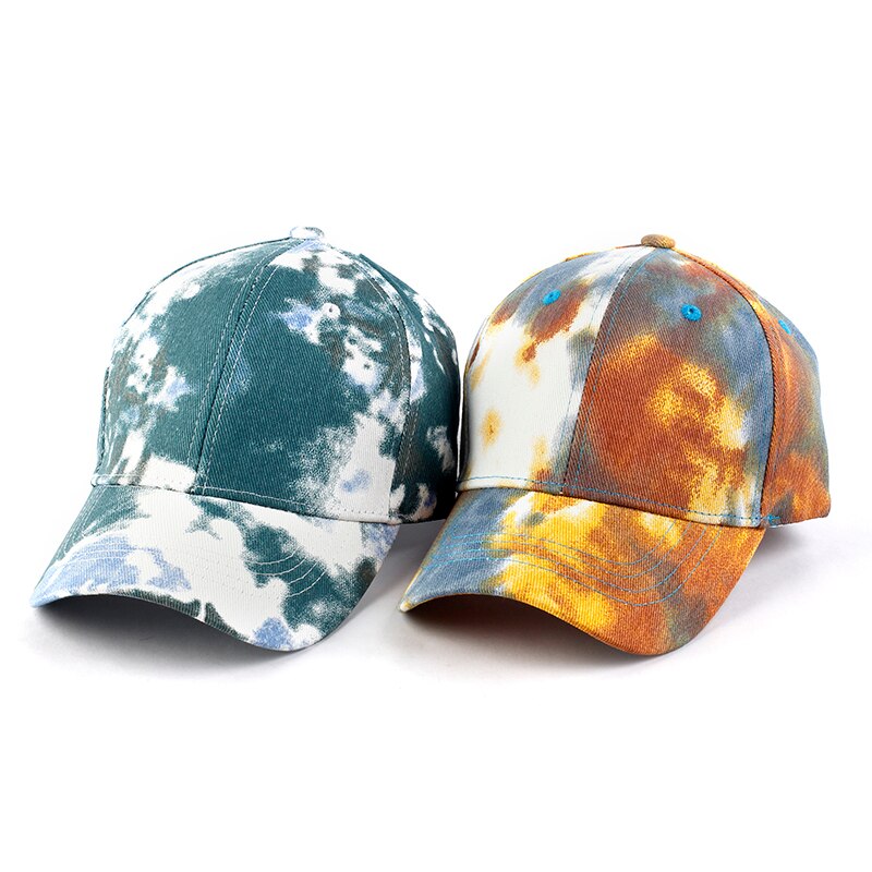 Geebro tie-dye unisex baseball cap forår mænd kvinder trend elskere farverige snapback hat udendørs justerbare hatte