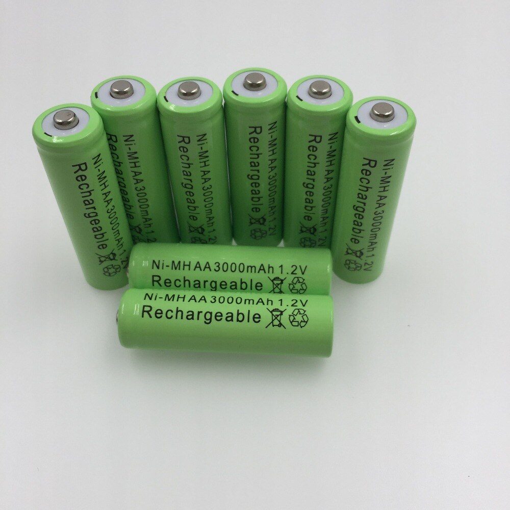 4 ~ 20 PCS 1,2V 3000 mAh NI MH AA Pre-cargado bateras recargables NI-MH recargable AA batera para juguetes micrfono de la cmara