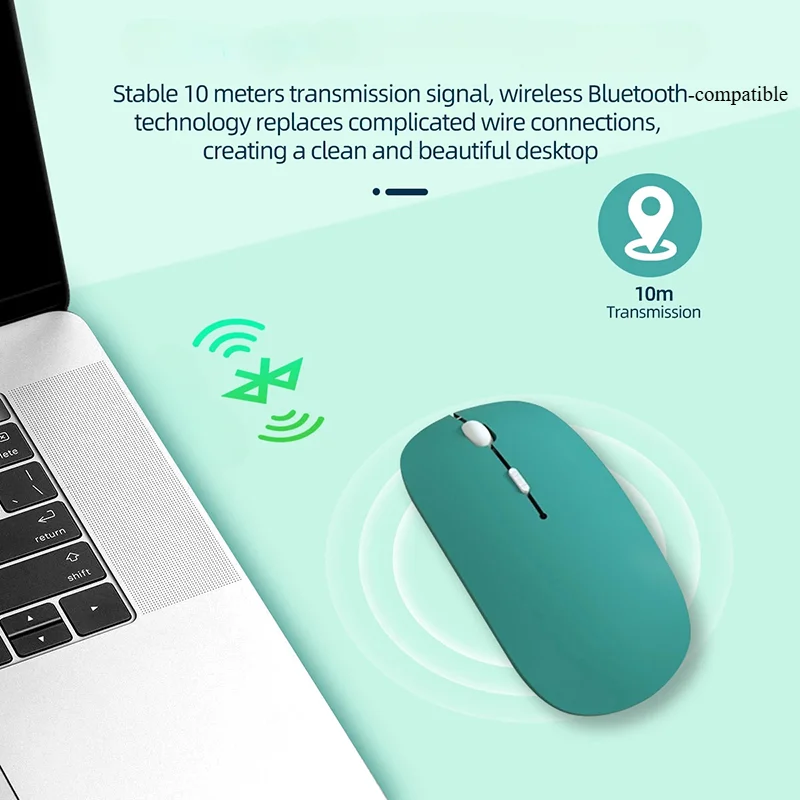 Draadloze Bluetooth-compatibele muis Draagbare ergonomische computermuizen voor laptop iPad Tablet PC Mobiele telefoon Kantoorgamingmuis