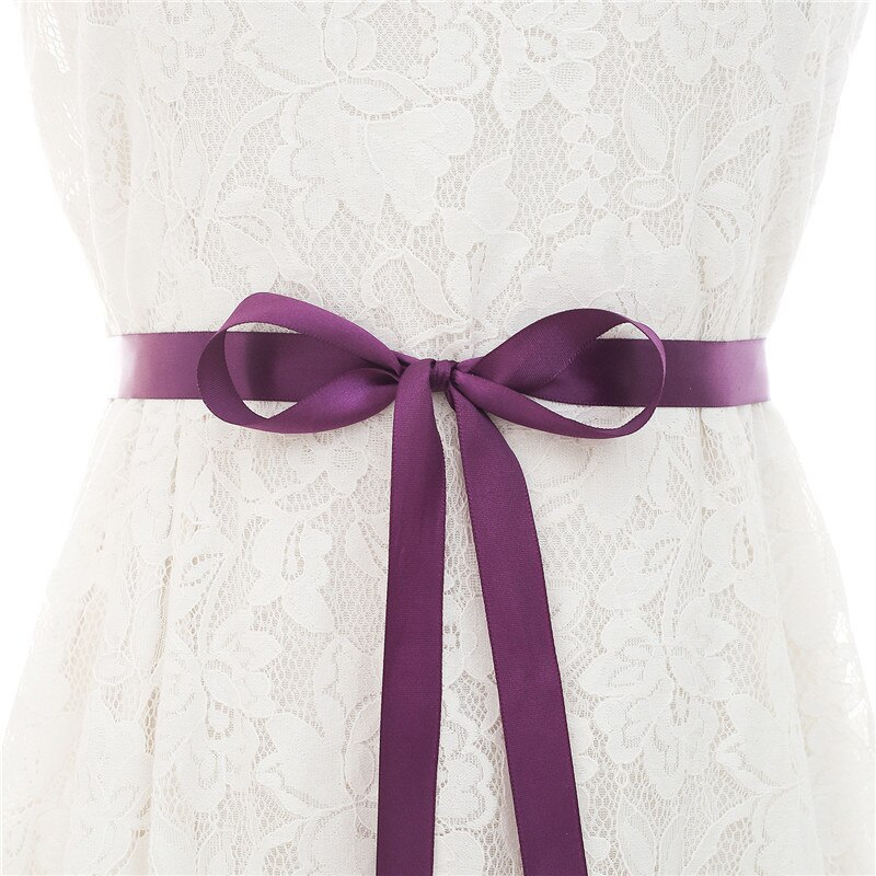 Cinturón de boda de perlas hecho a mano de diamantes de imitación vestido con cinturón Ceñidor accesorios de novia baratos: Purple