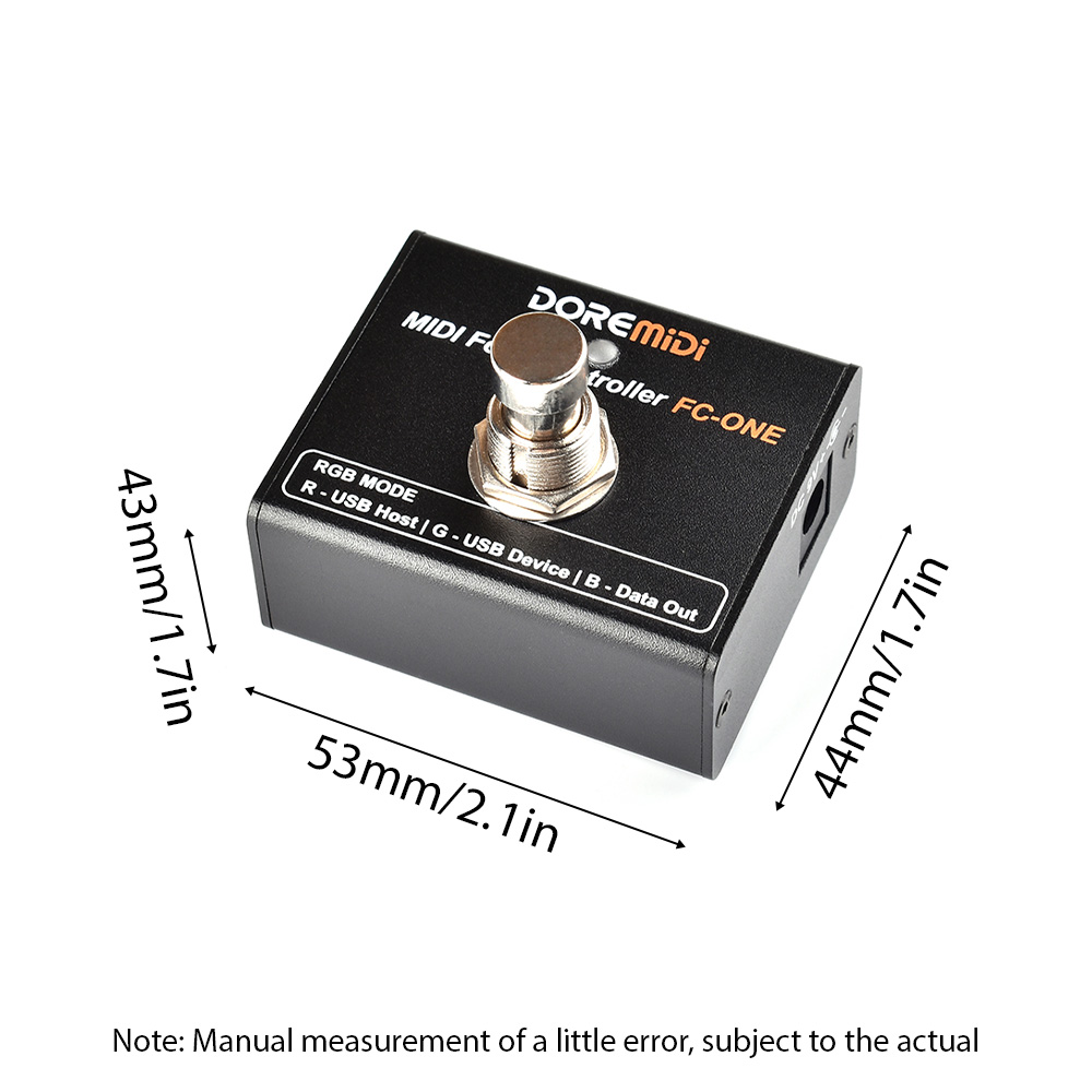DOREMiDi MIDI Jalkakontroller - Plug and Play - MIDI-lähdöt - CC/PC/NOTE Viestit