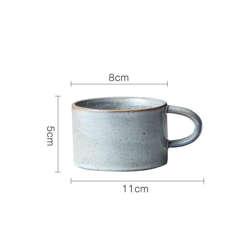 Tasse à café en céramique épaisse pour tasse à café au lait blanc plat tasse à expresso double cappuccino