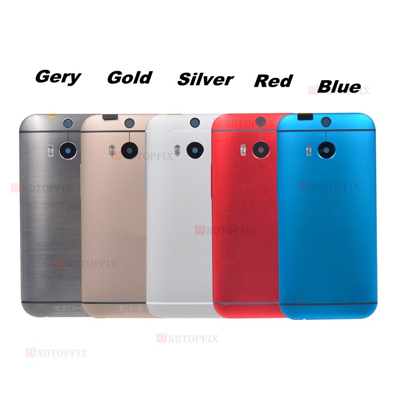 For HTC M7 Battery Cover Door Back Housing Rear Case With side button For HTC ONE M7 M8 Battery Door with NFC Replacement Parts