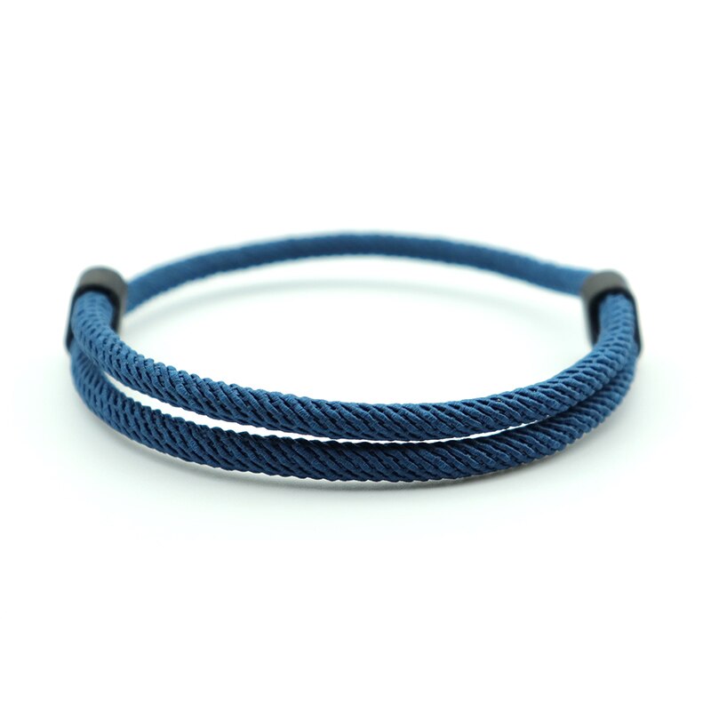 Minimalist Handmade 4mm Milan Rope Bracelet Charms Resizable Red Braclet For Men Women BFF Lucky Armband Jewelry: Blue