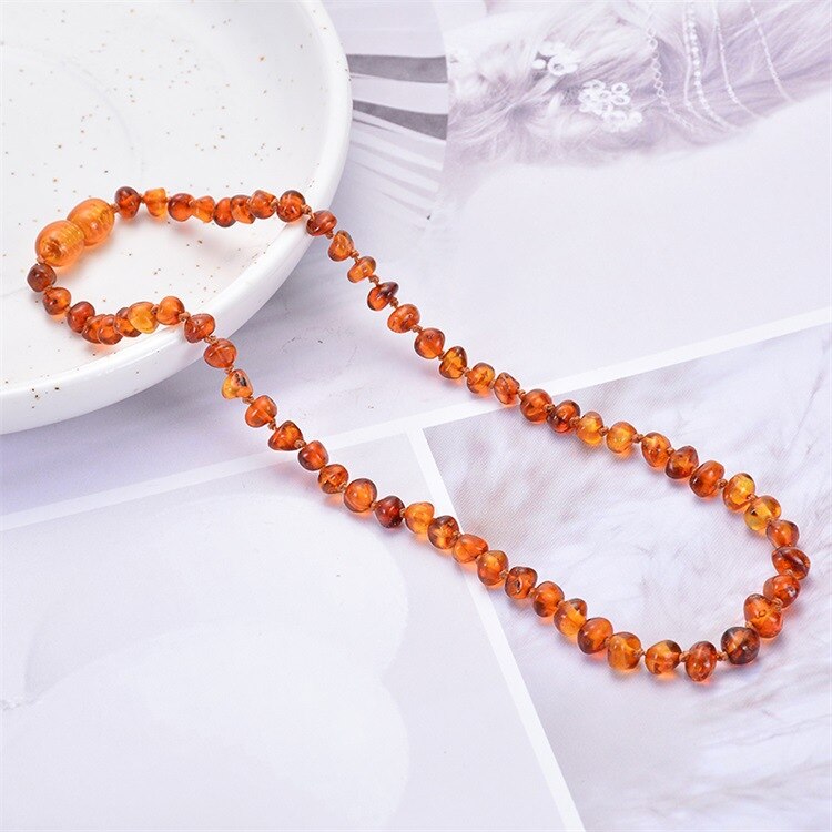 GIA Certified Natural Baltic Amber Necklace Bracelet Relieves Children's Teeth Pain Calm Soothing Handmade Jewelry: 11