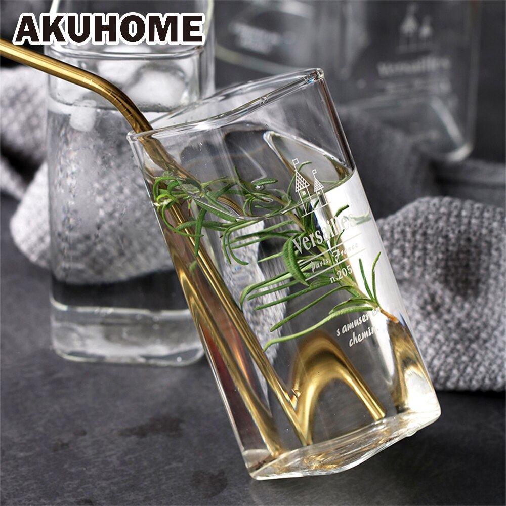 Firkantet Ølglass - Blyfritt glass - Varmebestandig - Te- og Juiceglass - AKUHOME