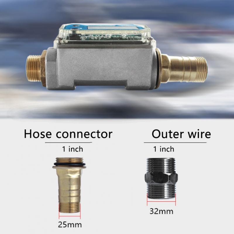 K24 Tools Electronic Portable Lightweight Flow Meter Measuring Aluminum Alloy High Accuracy Digital Display Easy Operate Fuel