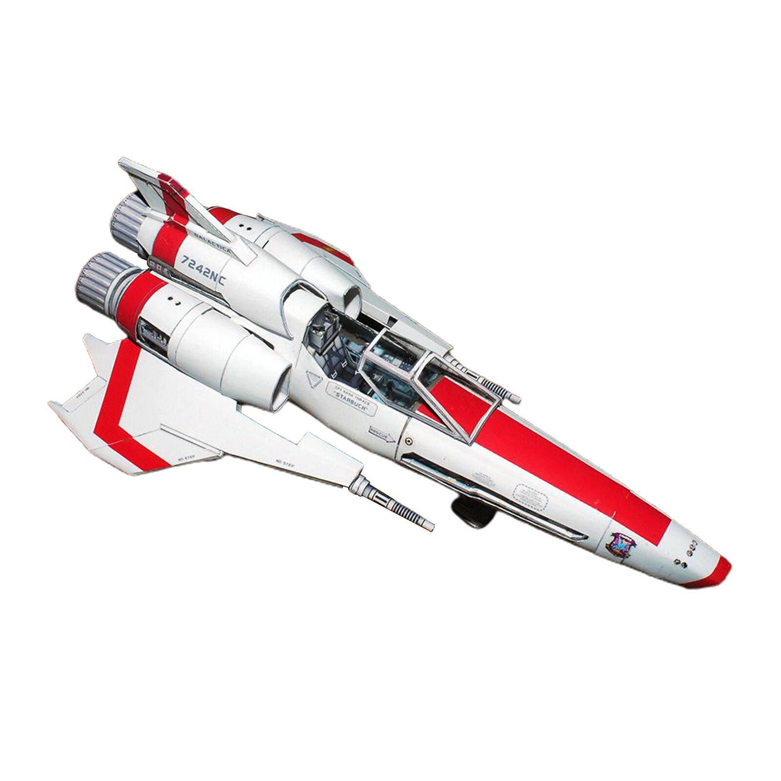 Battlestar Galactica s 2 Mk2 Papier Modell DIY Handgemachte Spielzeug Garage Bausatz Papier Handwerk Hause Schreibtisch Dekoration