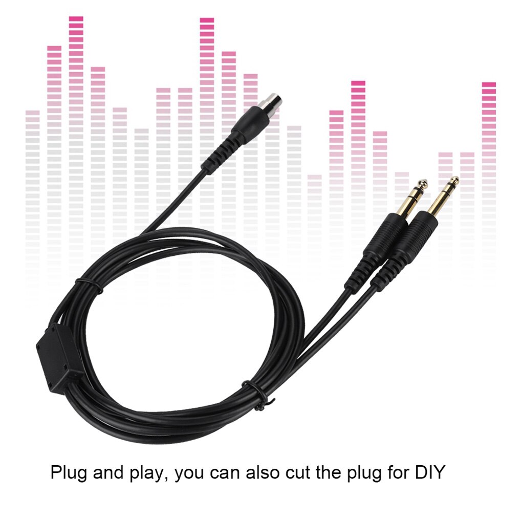 Pilot DIY Cable Switch Plug 230cm Aviation Headphone Plug Cable Replacement Cable Adapter Universal