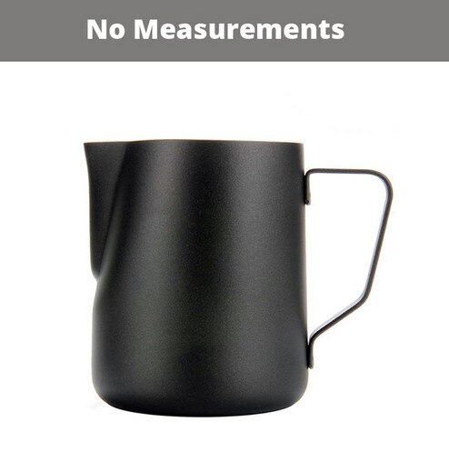 Jarra de Espumador de leche, cafetera de acero inoxidable negra mate, adecuada para café, Latte Y Espumador de leche: Black / 350 ml