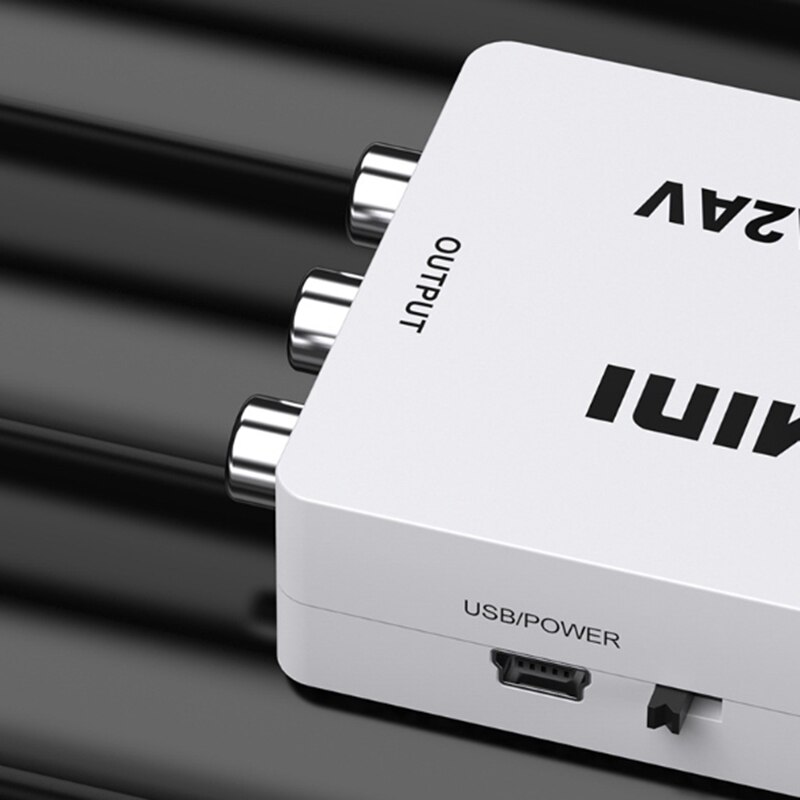 Mini VGA to AV Video Converter VGA to RCA PC to TV Vga to Av for AV Interface TV, Display and Other AV Interface Equipment