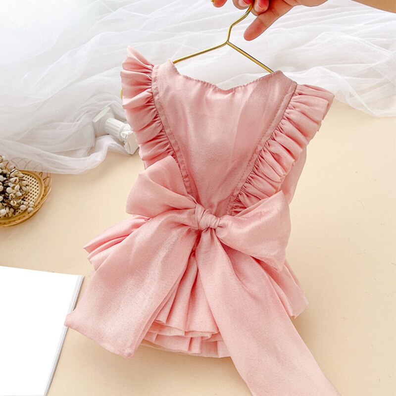 Spring Dog Dress Skirt Puppy Girl Dog Clothes Chihuahua Pomeranian Poodle Bichon Schnauzer Pet Outfit Small Cat Dog Clothing