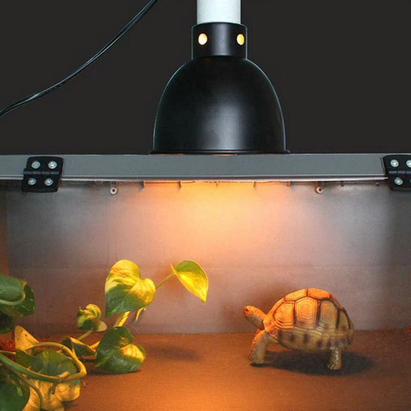 E27 Keramische Warmte Uva/Uvb Lamp Licht Houder Voor Aquarium Amfibieën Reptiel Schildpad Lampenkap Met Switch Schildpad Accessoires