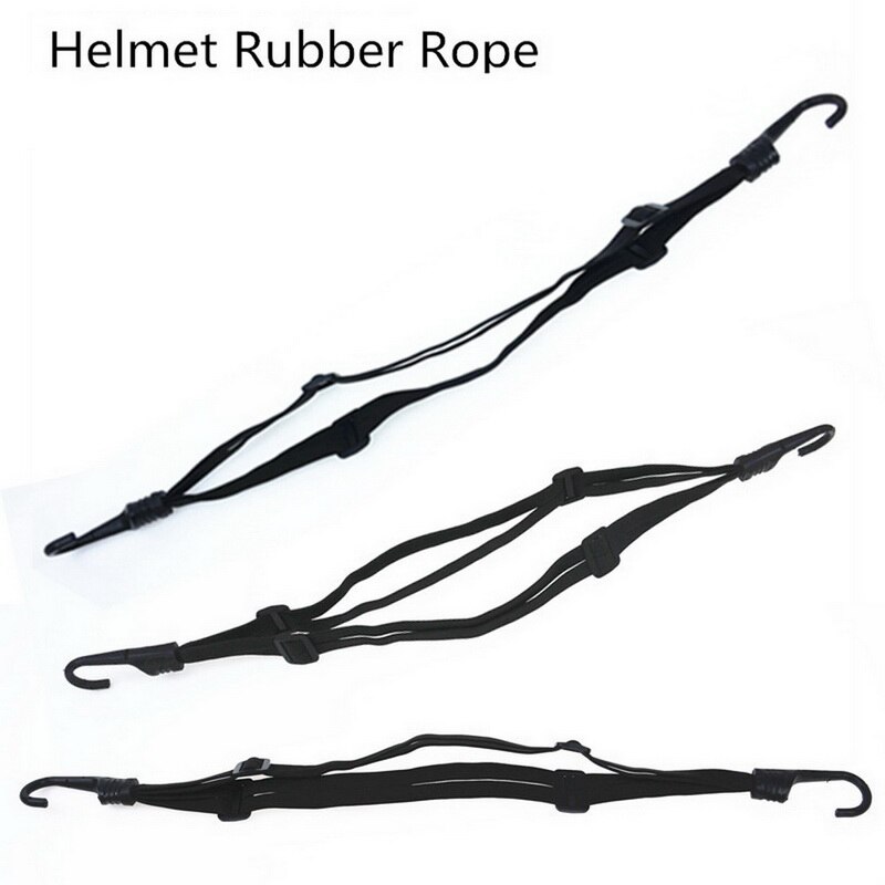 60cm Universal Motorcycle Helmet Straps Motocross Accessories Hooks Luggage Retractable Elastic Rope Fixed Strap Moto Helmet Net
