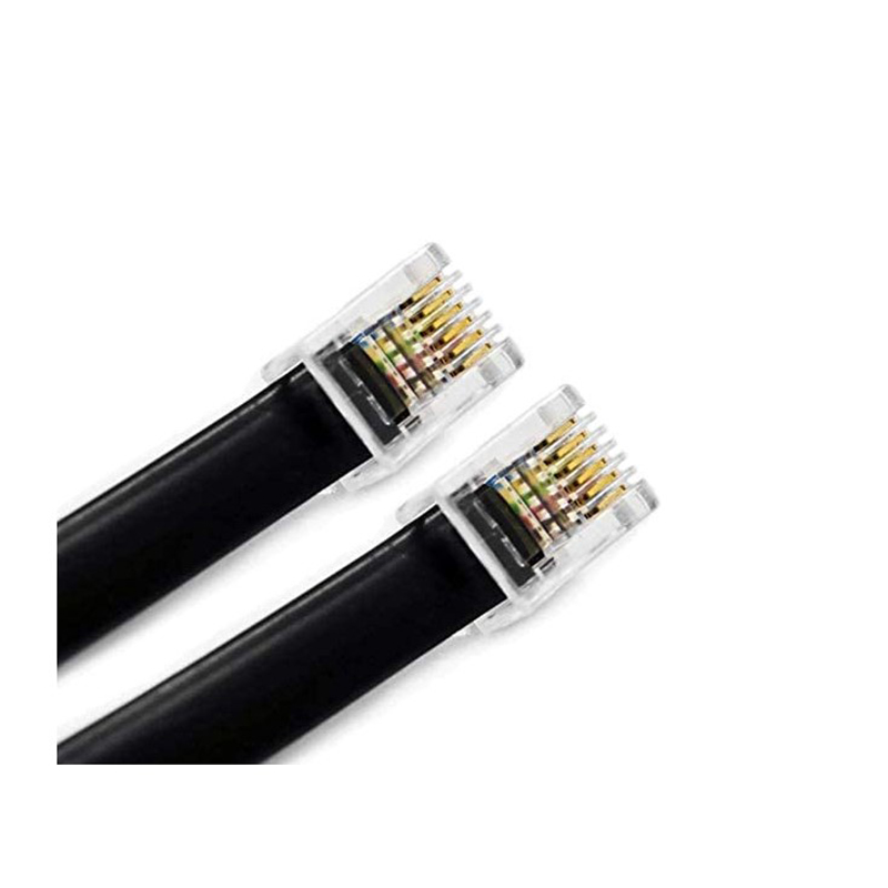 Cable de datos RJ11 RJ12 6P6C, cable de datos Modular macho a macho cableado inverso recto Pinout teléfono auricular Cable de extensión de voz