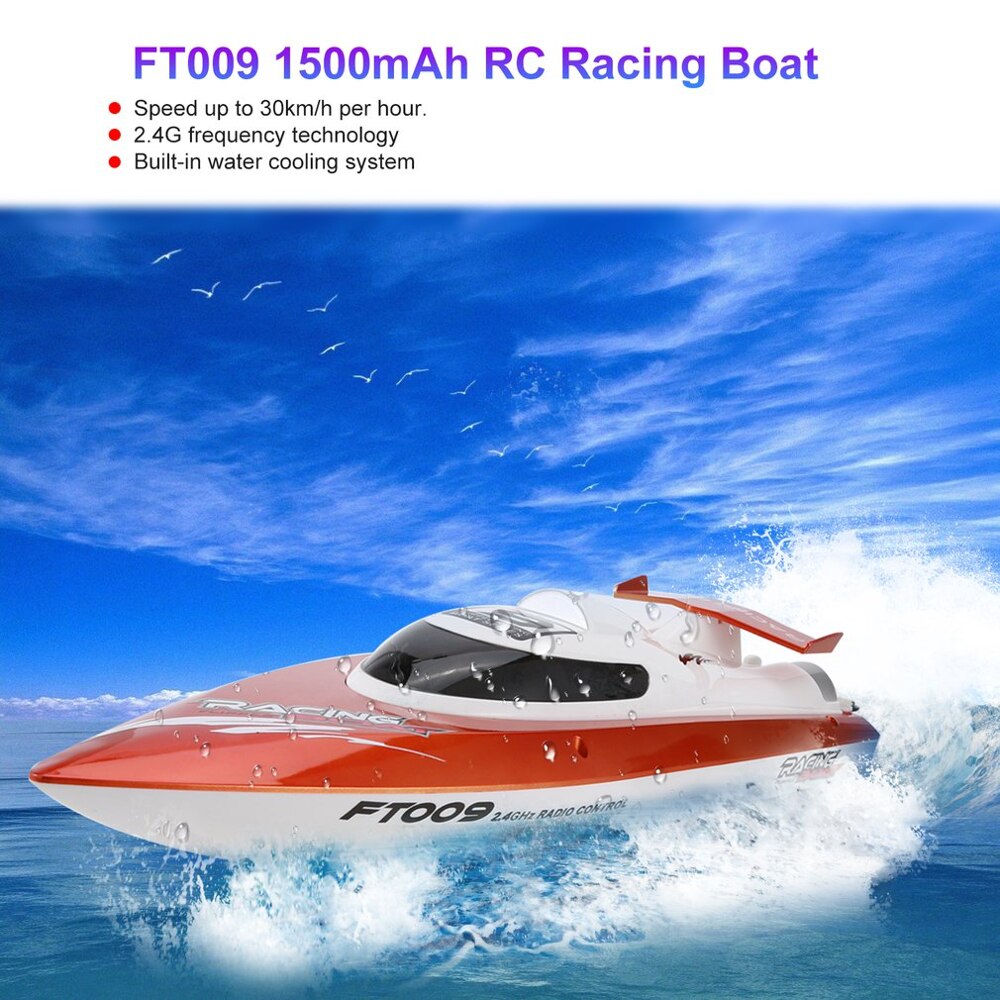 Feilun FT009 2.4G 4CH Water Cooling RC Racing Boat Speed 30km/h Electric RC Boat Kid Toy Remote Control Boats for Children