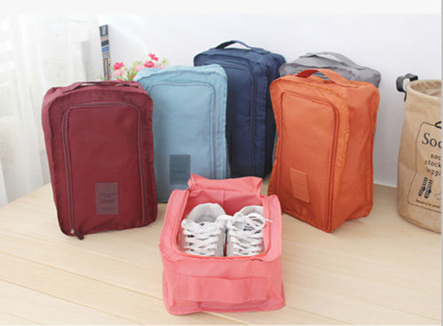 Waterproof Football Shoe Bag Travel Boot Rugby Sports Gym Carry Storage Case Box Solid Zipper Home Storage