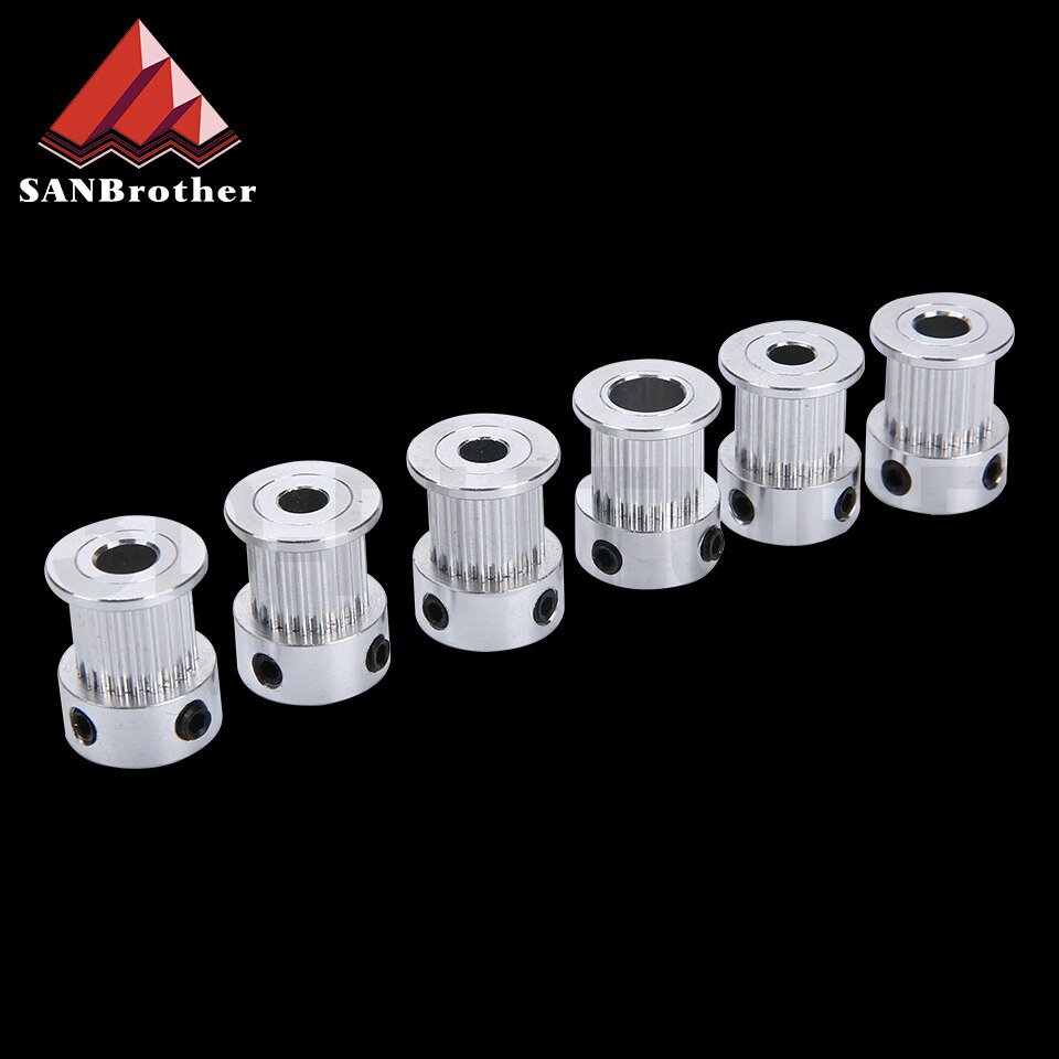 3D Drucker Teile CNC GT2 zeitliche Koordinierung Rolle 16 Zahn 2GT 20 Zähne Aluminium Bohrung 5mm 8mm Synchron Räder getriebe Für Breite 6mm 10mm